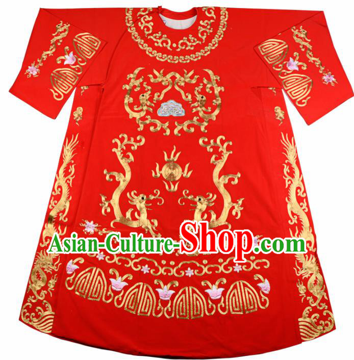 Professional Chinese Beijing Opera Costume Traditional Ancient Bridegroom Red Clothing for Adults