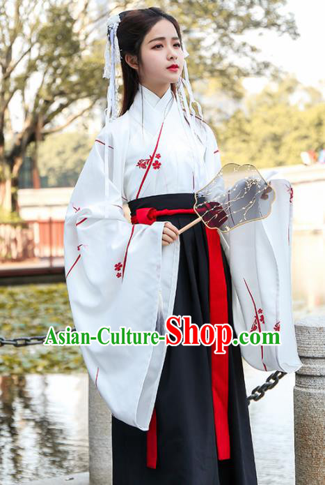 Chinese Ancient Traditional Jin Dynasty Nobility Lady Replica Costume for Women