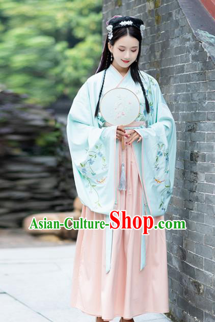 Chinese Ancient Palace Princess Hanfu Dress Traditional Jin Dynasty Replica Costume for Women