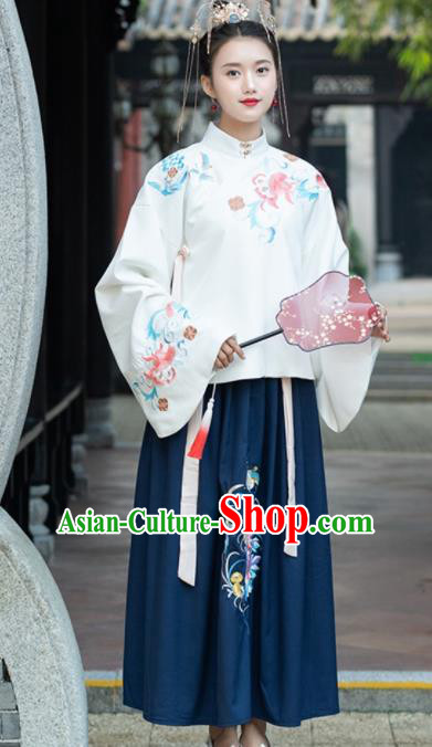 Chinese Ancient Nobility Lady Hanfu Dress Traditional Ming Dynasty Replica Costume for Women