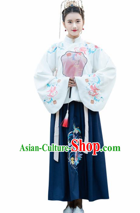 Chinese Ancient Nobility Lady Hanfu Dress Traditional Ming Dynasty Replica Costume for Women