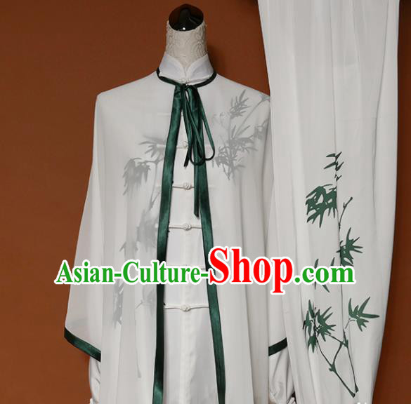 Top Grade Kung Fu Costume Martial Arts Training Tai Ji Printing Bamboo Uniform for Adults