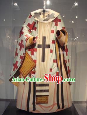 Traditional Greek Senator Costume Ancient Greece Pastor Himation Clothing for Men