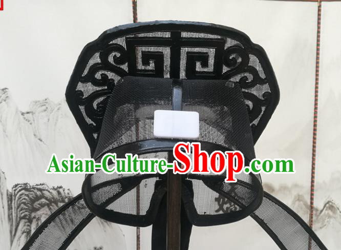 Chinese Beijing Opera Niche Hair Accessories Ancient Scholar Black Hat for Men