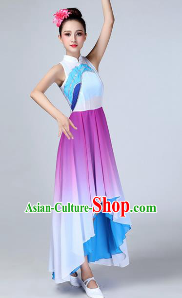 Chinese Traditional Stage Performance Dance Costume Classical Dance Purple Dress for Women