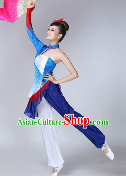 Chinese Traditional Stage Performance Yangko Dance Costume National Folk Dance Fan Dance Clothing for Women