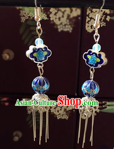 Chinese Ancient Traditional Handmade Palace Earrings Classical Ear Accessories for Women