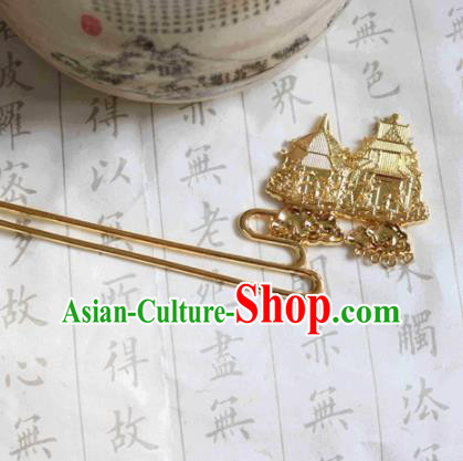 Chinese Ancient Traditional Handmade Golden Hairpins Classical Hair Accessories for Women