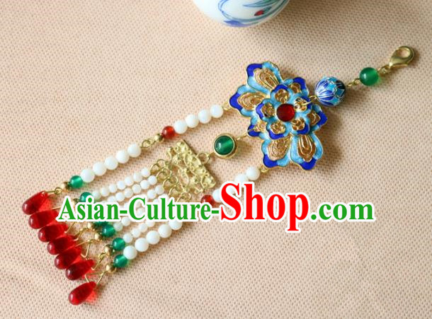 Chinese Traditional Handmade Cloisonne Tassel Brooch Classical Accessories Breastpin for Women