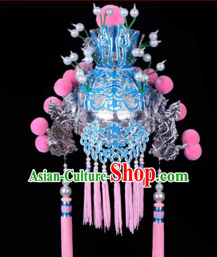 Chinese Beijing Opera Martial Arts Female Hair Accessories Ancient General Helmet for Women