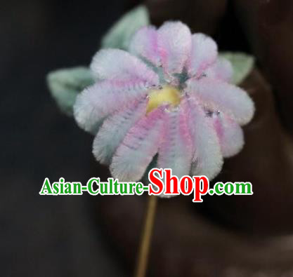 Chinese Ancient Palace Queen Velvet Flower Hairpins Traditional Hair Accessories Headdress for Women