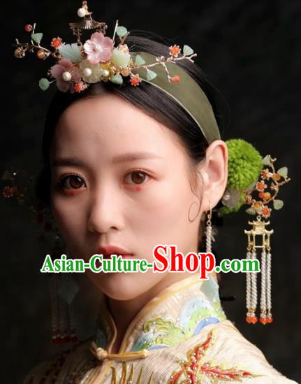 Chinese Ancient Bride Hair Clasp Hairpins Traditional Hair Accessories Headdress for Women