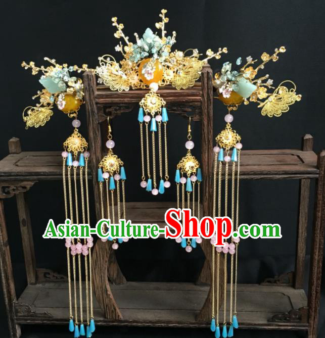 Top Grade Chinese Ancient Queen Hair Comb Hairpins Traditional Hair Accessories Headdress for Women