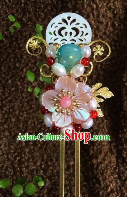 Top Grade Chinese Ancient Bride Wedding Shell Hairpins Traditional Hair Accessories Headdress for Women