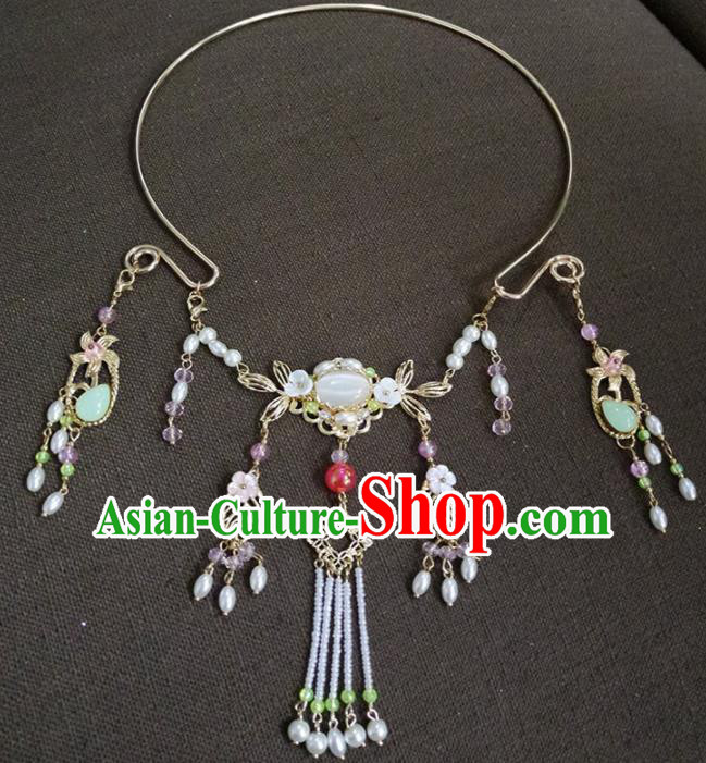 Chinese Handmade Jewelry Accessories Ancient Classical Hanfu Necklace for Women