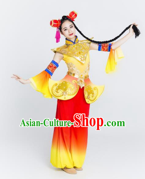 Chinese Traditional National Yangko Dance Clothing Folk Dance Drum Dance Costume for Women