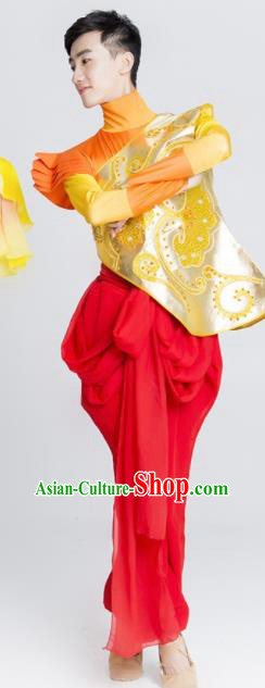 Chinese Traditional National Yangko Dance Clothing Folk Dance Drum Dance Costume for Men