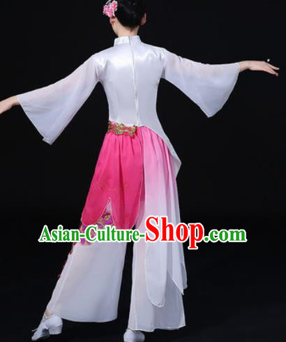 Chinese Traditional Classical Dance Embroidered Dress Umbrella Dance Stage Performance Costume for Women