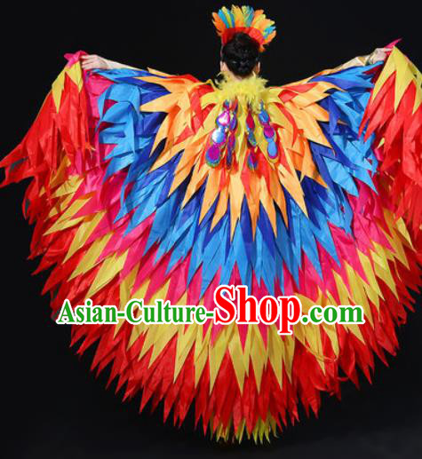 Chinese Traditional Modern Dance Feather Dress Spring Festival Gala Dance Stage Performance Costume for Women