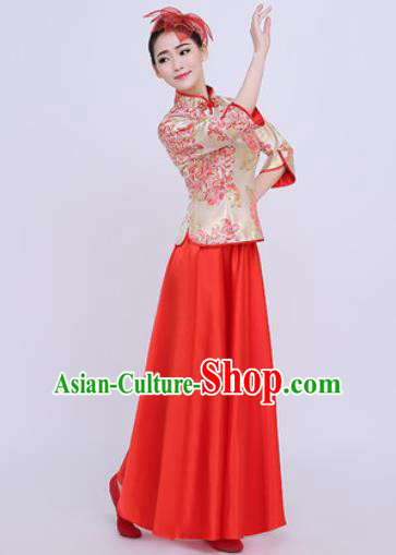 Chinese Traditional Chorus Opening Dance Dress Modern Dance Stage Performance Costume for Women