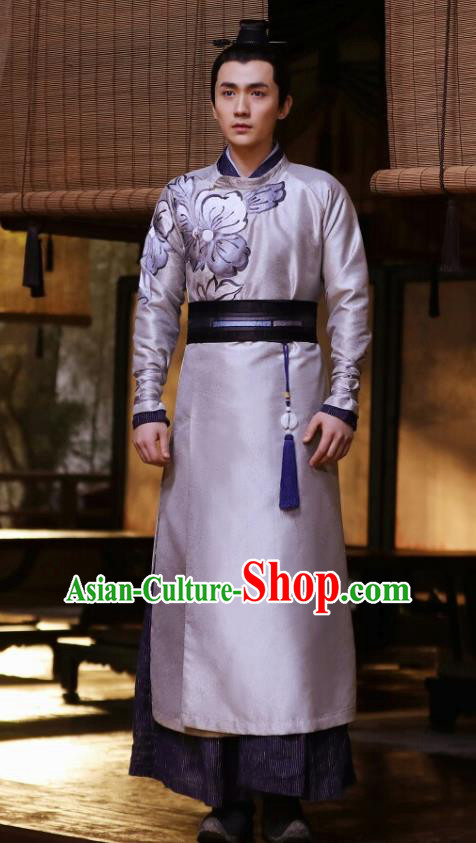 Chinese Drama The Story Of MingLan Ancient Song Dynasty Nobility Childe Embroidered Historical Costume for Men