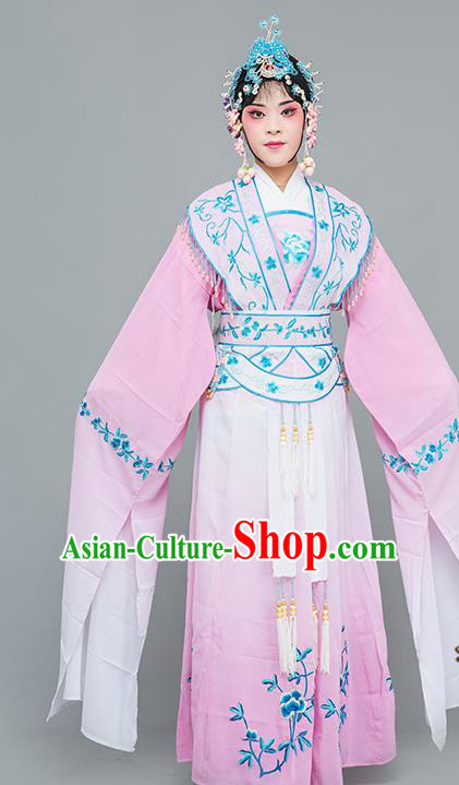 Chinese Traditional Peking Opera Princess Pink Dress Classical Beijing Opera Actress Costume for Adults