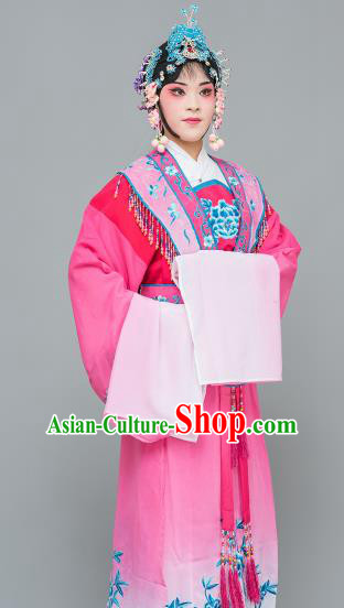 Chinese Traditional Peking Opera Princess Rosy Dress Classical Beijing Opera Actress Costume for Adults