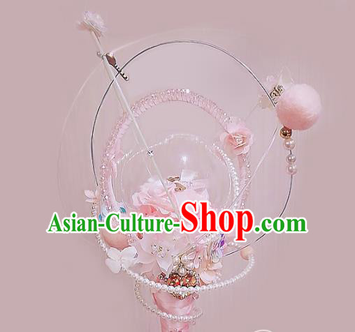 Chinese Traditional Wedding Bridal Bouquet Hand Pink Flowers Bunch for Women