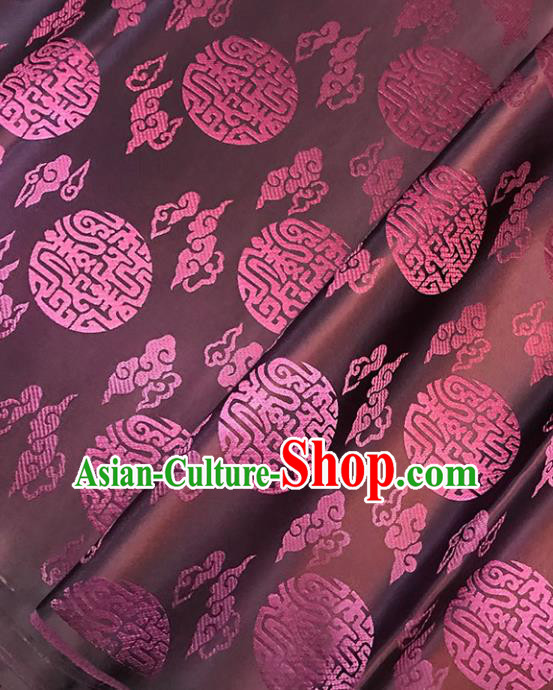 Asian Chinese Royal Longevity Clouds Pattern Brocade Fabric Traditional Silk Fabric Tang Suit Material