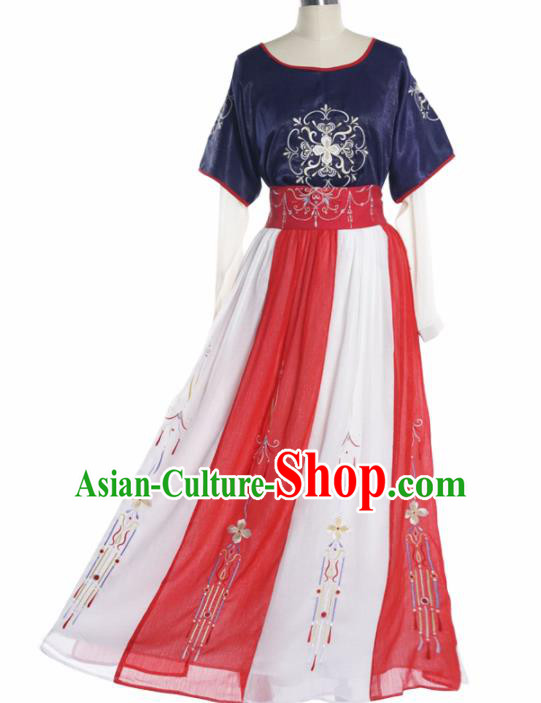Chinese Traditional Tang Dynasty Princess Hanfu Dress Ancient Drama Palace Lady Costume for Women
