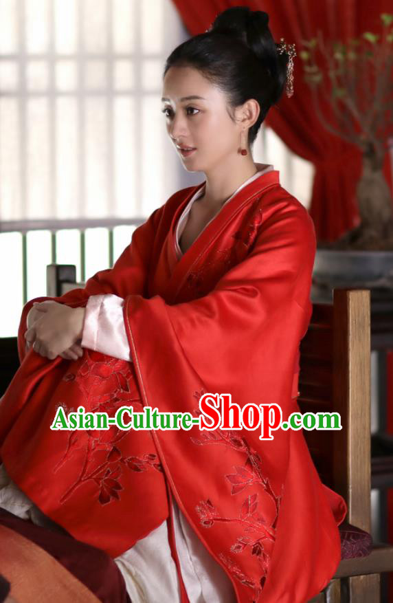 Chinese Drama The Story Of MingLan Ancient Song Dynasty Nobility Mistress Embroidered Historical Costume for Women