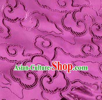 Asian Chinese Traditional Royal Auspicious Clouds Pattern Amaranth Brocade Fabric Tang Suit Silk Fabric Material