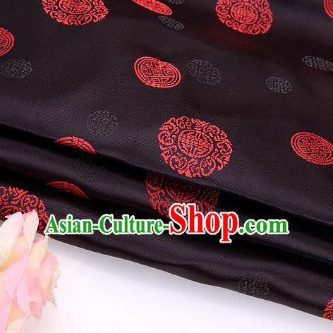 Asian Chinese Traditional Round Pattern Brocade Fabric Tang Suit Silk Material