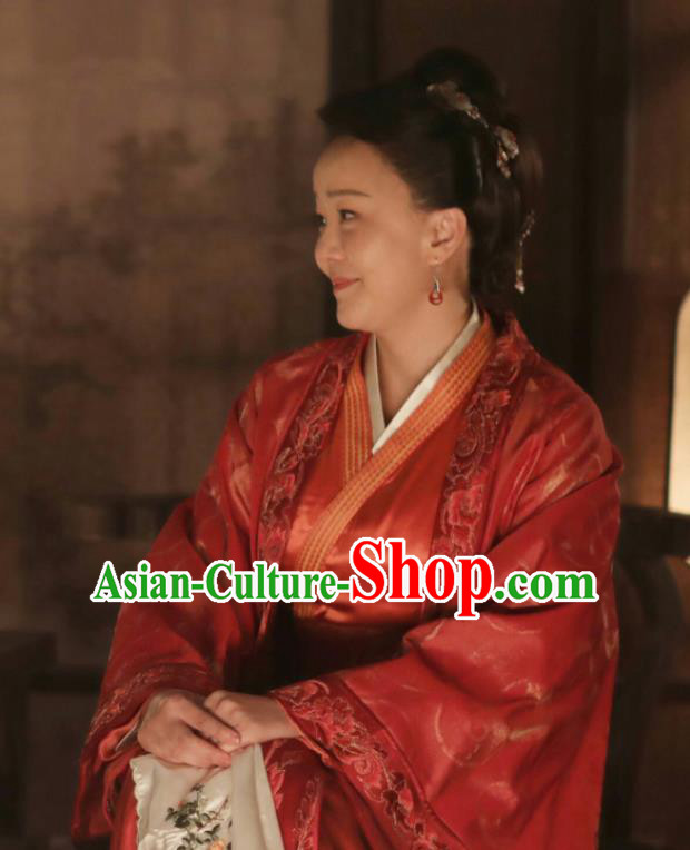 Chinese Ancient Drama The Story Of MingLan Song Dynasty Marquise Dowager Embroidered Historical Costume for Women
