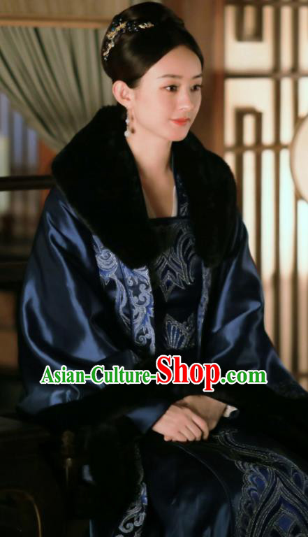 The Story Of MingLan Chinese Ancient Drama Song Dynasty Nobility Madame Embroidered Costume for Rich Women