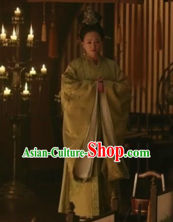 The Story Of MingLan Chinese Ancient Song Dynasty Empress Embroidered Historical Costume for Women
