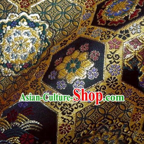 Asian Traditional Kyoto Kimono Classical ShuJiang Pattern Damask Brocade Fabric Japanese Tapestry Satin Silk Material