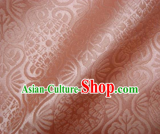 Asian Traditional Kyoto Kimono Brocade Classical Pattern Pink Damask Fabric Japanese Tapestry Satin Silk Material