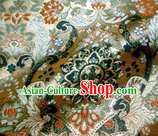 Asian Traditional Baldachin Classical Phoenix Pattern Brocade Fabric Japanese Kimono Tapestry Satin Silk Material