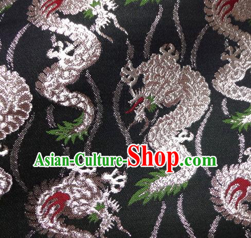 Asian Traditional Baldachin Classical Dragon Pattern Brocade Fabric Japanese Kimono Tapestry Satin Silk Material