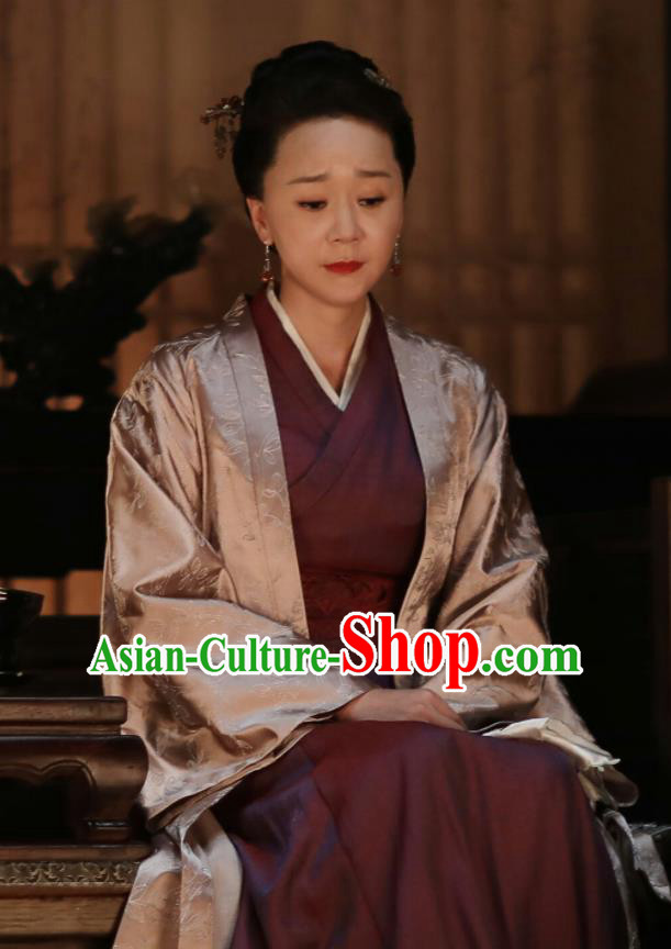 Drama The Story Of MingLan Chinese Song Dynasty Embroidered Costume Ancient Contessa Hanfu Dress for Women