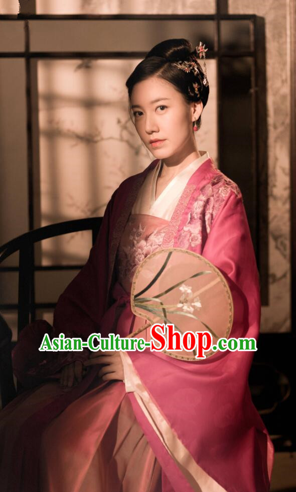 Drama The Story Of MingLan Chinese Song Dynasty Nobility Lady Historical Costume Ancient Concubine Embroidered Hanfu Dress for Women