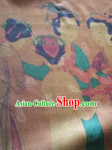 Asian Traditional Fabric Classical Pattern Watered Gauze Brocade Chinese Satin Silk Material