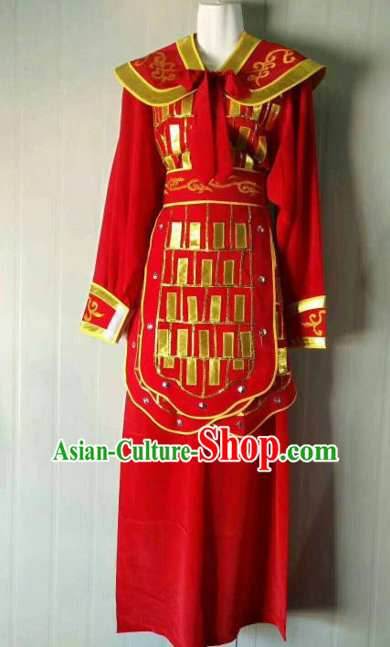 Chinese Traditional Beijing Opera Swordswoman Red Dress Peking Opera Blues Costume for Women