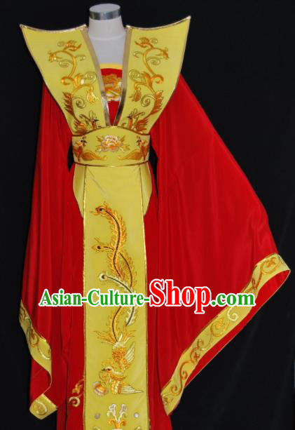 Chinese Traditional Beijing Opera Queen Mother Red Dress Peking Opera Embroidered Costume for Women