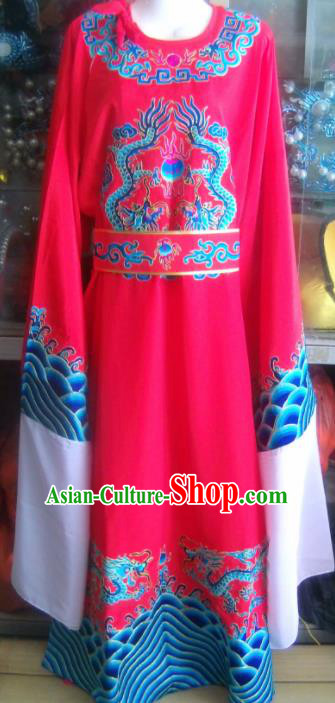 Chinese Traditional Beijing Opera Niche Rosy Robe Peking Opera Costume for Men