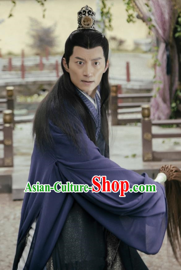 Chinese Ancient Drama Zhao Yao Nobility Childe Swordsman Traditional Embroidered Replica Costume for Men