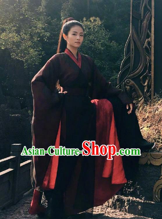 Chinese Drama Zhao Yao Ancient Taoist Nun Swordswoman Female Knight Costume for Women