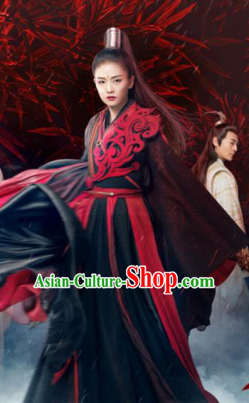 Chinese Drama Zhao Yao Swordswoman Traditional Costume Ancient Female Castellan Hanfu Dress for Women