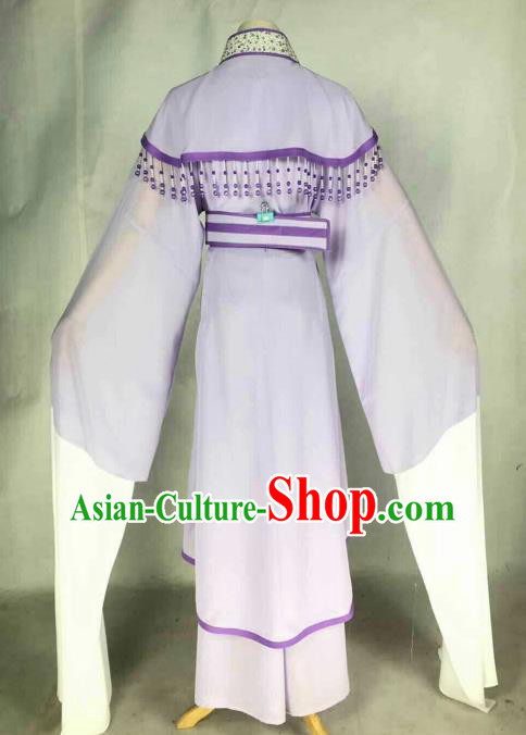 Chinese Traditional Beijing Opera Actress Purple Dress Ancient Nobility Lady Costume for Women